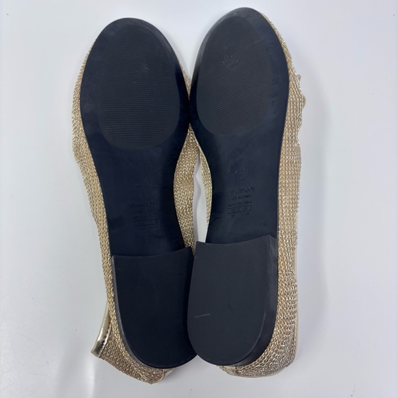 Mango Gold Mesh Ballet Flats 7.5 - Picture 5 of 7